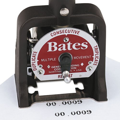Multiple Movement Numbering Machine, Six Wheels, Re-inkable, Size E, Black Multiple Movement Numbering Machine, Six Wheels, Re-inkable, Size E, Black