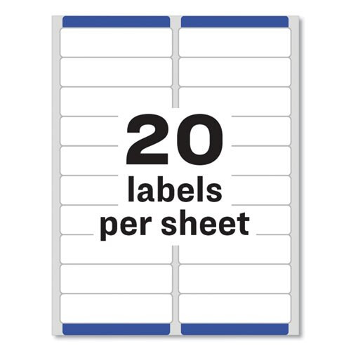 Easy Peel White Address Labels W/ Sure Feed Technology, Inkjet Printers, 1 X 4, White, 20/sheet, 25 Sheets/pack Easy Peel White Address Labels W/ Sure Feed Technology, Inkjet Printers, 1 X 4, White, 20/sheet, 25 Sheets/pack