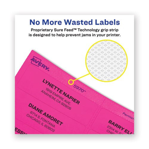 High-vis Removable Laser/inkjet Id Labels, 2 X 4, Asst. Neon, 120/pack High-vis Removable Laser/inkjet Id Labels, 2 X 4, Asst. Neon, 120/pack