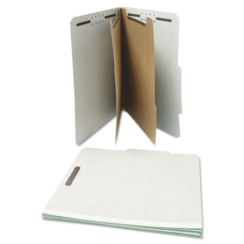 Six--section Pressboard Classification Folders, 2 Dividers, Letter Size, Gray, 10/box Six--section Pressboard Classification Folders, 2 Dividers, Letter Size, Gray, 10/box
