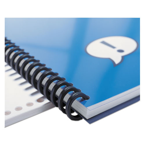 Proclick Easy Edit Spines, 5/8" Diameter, 110 Sheet Capacity, Black, 100/box Proclick Easy Edit Spines, 5/8" Diameter, 110 Sheet Capacity, Black, 100/box