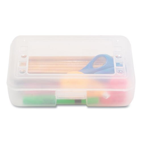 Gem Polypropylene Pencil Box With Lid, Clear, 8 1/2 X 5 1/4 X 2 1/2 Gem Polypropylene Pencil Box With Lid, Clear, 8 1/2 X 5 1/4 X 2 1/2