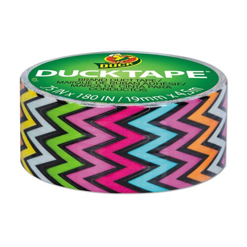 Ducklings, 1" Core, 0.75" X 15 Ft, Multicolor High Impact Zig Zag Ducklings, 1" Core, 0.75" X 15 Ft, Multicolor High Impact Zig Zag
