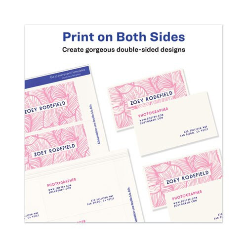 Printable Microperforated Business Cards With Sure Feed Technology, Laser, 2 X 3.5, White, Uncoated, 2500/box Printable Microperforated Business Cards With Sure Feed Technology, Laser, 2 X 3.5, White, Uncoated, 2500/box