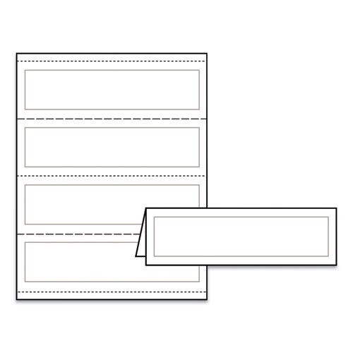 Medium Embossed Tent Cards, Ivory, 2 1/2 X 8.5, 2 Cards/sheet, 100/box Medium Embossed Tent Cards, Ivory, 2 1/2 X 8.5, 2 Cards/sheet, 100/box