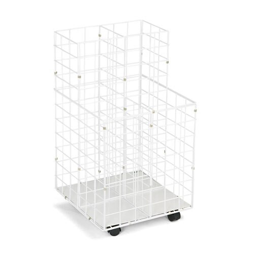 Wire Roll Files, 4 Compartments, 16.25w X 16.5d X 30.5h, White Wire Roll Files, 4 Compartments, 16.25w X 16.5d X 30.5h, White