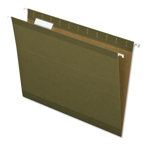 Earthwise By Pendaflex 100% Recycled Colored Hanging File Folders, Letter Size, 1/5-cut Tab, Standard Green, 25/box Earthwise By Pendaflex 100% Recycled Colored Hanging File Folders, Letter Size, 1/5-cut Tab, Standard Green, 25/box