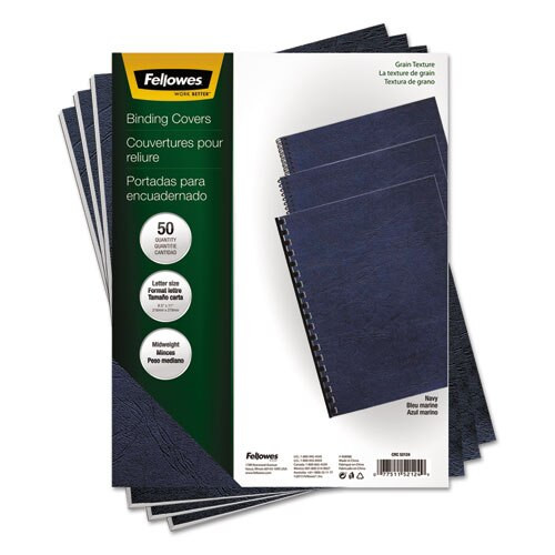 Classic Grain Texture Binding System Covers, 11 X 8-1/2, Navy, 50/pack Classic Grain Texture Binding System Covers, 11 X 8-1/2, Navy, 50/pack