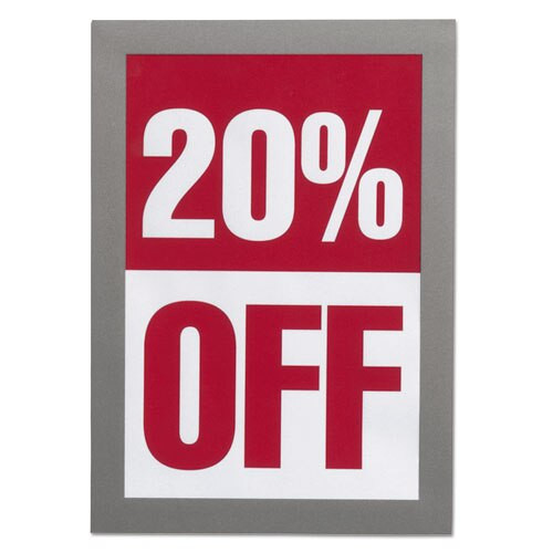 Duraframe Sign Holder, 5 1/2" X 8 1/2", Silver, 2/pk Duraframe Sign Holder, 5 1/2" X 8 1/2", Silver, 2/pk
