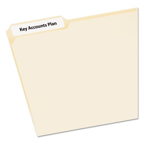 Ecofriendly Permanent File Folder Labels, 0.66 X 3.44, White, 30/sheet, 50 Sheets/pack Ecofriendly Permanent File Folder Labels, 0.66 X 3.44, White, 30/sheet, 50 Sheets/pack