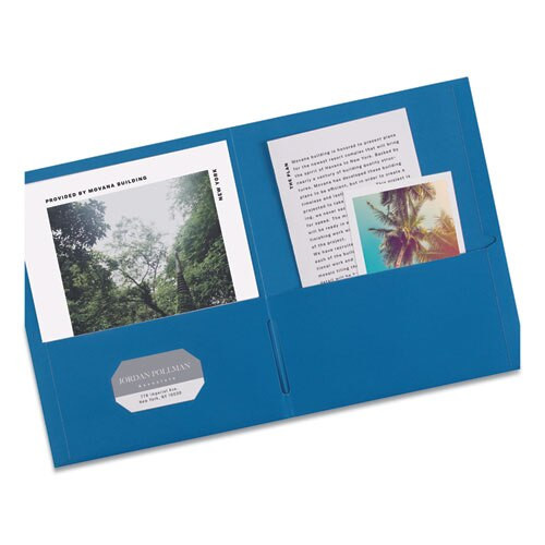 Two-pocket Folder, 40-sheet Capacity, Light Blue, 25/box Two-pocket Folder, 40-sheet Capacity, Light Blue, 25/box