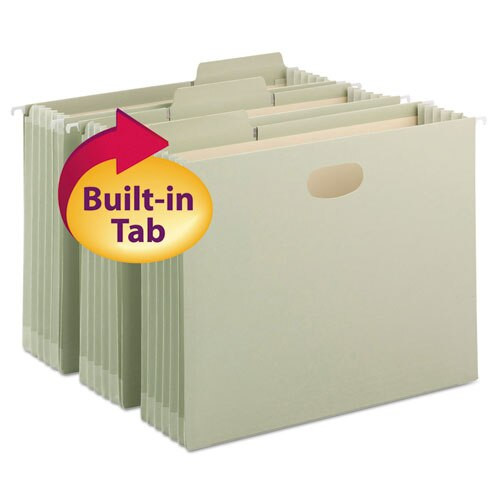 Fastab Tuff Hanging Pockets, Letter Size, 1/3-cut Tab, Moss, 9/box Fastab Tuff Hanging Pockets, Letter Size, 1/3-cut Tab, Moss, 9/box