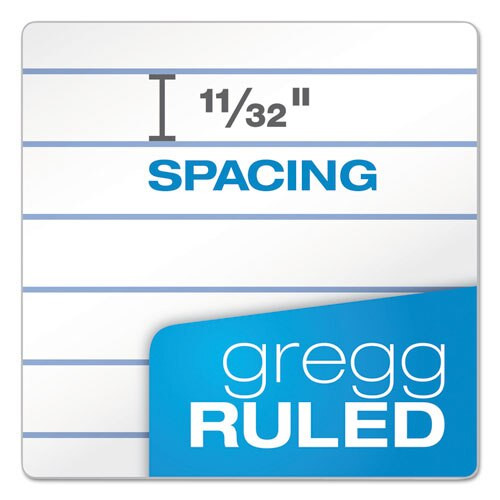 Second Nature Recycled Notebooks, Gregg Rule, 4 X 8, White, 70 Sheets