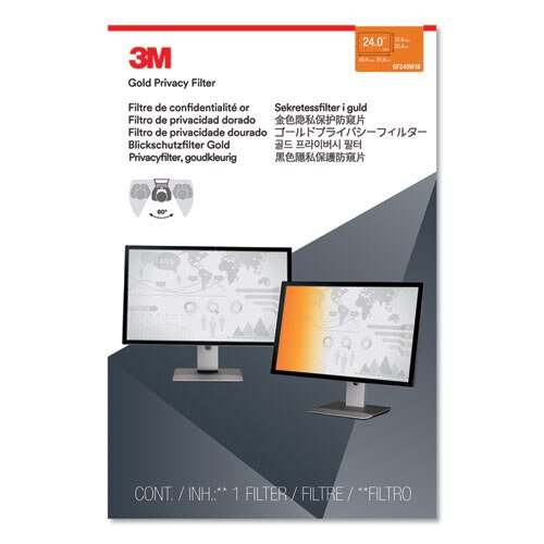 Gold Frameless Privacy Filter For 24" Widescreen Monitor, 16:10 Aspect Ratio Gold Frameless Privacy Filter For 24" Widescreen Monitor, 16:10 Aspect Ratio