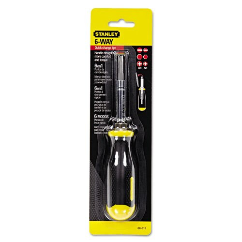 6-way Compact Screwdriver, Cushion Grip 6-way Compact Screwdriver, Cushion Grip