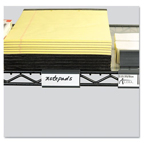 Wire Shelving Shelf Tag, 3" Long, Gray, 10/pack