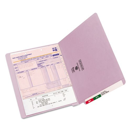 Reinforced End Tab Colored Folders, Straight Tab, Letter Size, Lavender, 100/box Reinforced End Tab Colored Folders, Straight Tab, Letter Size, Lavender, 100/box