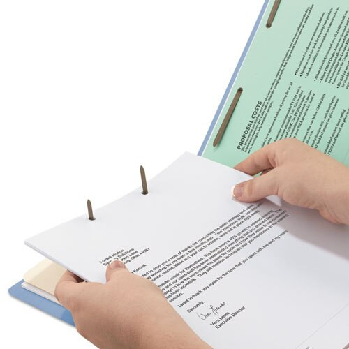 Colored Top Tab Classification Folders, 1 Divider, Letter Size, Blue, 10/box Colored Top Tab Classification Folders, 1 Divider, Letter Size, Blue, 10/box