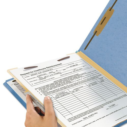 Colored Top Tab Classification Folders, 1 Divider, Letter Size, Blue, 10/box Colored Top Tab Classification Folders, 1 Divider, Letter Size, Blue, 10/box