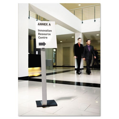Info Sign Duo Floor Stand, Tabloid-size Inserts, 15 X 50, Clear Info Sign Duo Floor Stand, Tabloid-size Inserts, 15 X 50, Clear