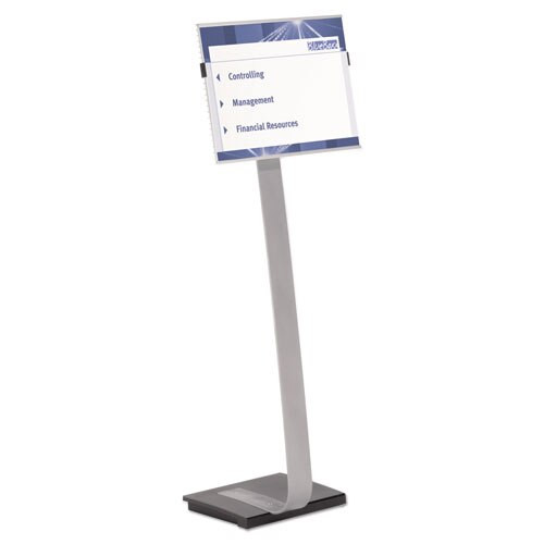 Info Sign Duo Floor Stand, Tabloid-size Inserts, 15 X 50, Clear Info Sign Duo Floor Stand, Tabloid-size Inserts, 15 X 50, Clear