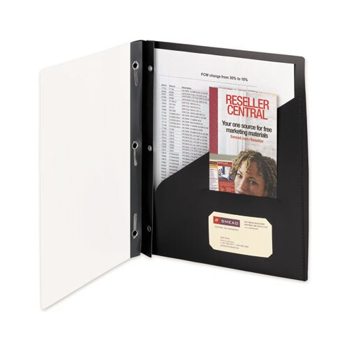 Clear Front Poly Report Cover With Tang Fasteners, 8.5 X 11, Black, 5/pack Clear Front Poly Report Cover With Tang Fasteners, 8.5 X 11, Black, 5/pack