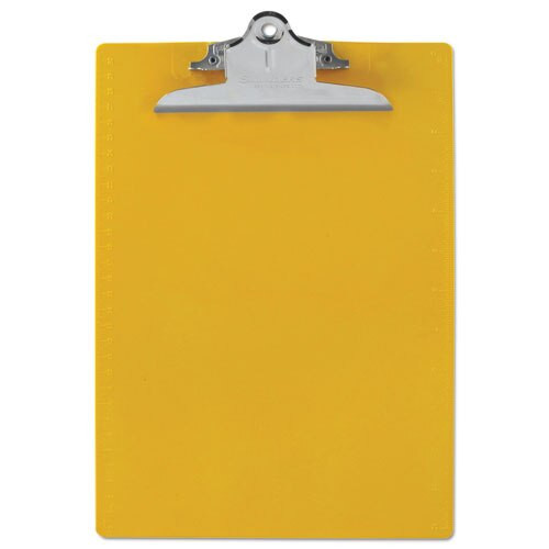 Recycled Plastic Clipboard W/ruler Edge, 1" Clip Cap, 8 1/2 X 12 Sheets, Yellow Recycled Plastic Clipboard W/ruler Edge, 1" Clip Cap, 8 1/2 X 12 Sheets, Yellow