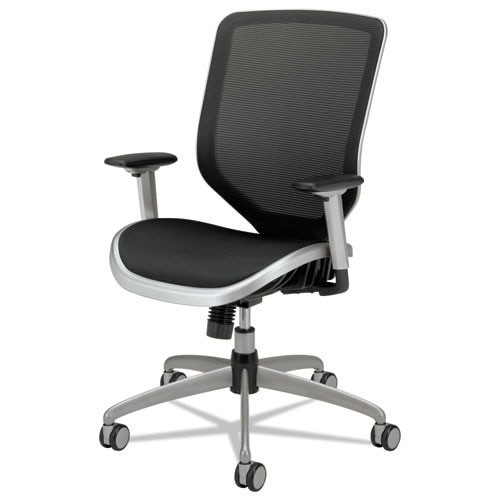 Boda Series Mesh High-back Work Chair, Supports Up To 250 Lbs., Black Seat/black Back, Titanium Base Boda Series Mesh High-back Work Chair, Supports Up To 250 Lbs., Black Seat/black Back, Titanium Base