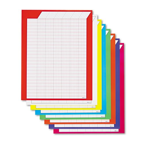 Horizontal Incentive Chart Pack, 28w X 22h, Assorted Colors, 8/pack Horizontal Incentive Chart Pack, 28w X 22h, Assorted Colors, 8/pack
