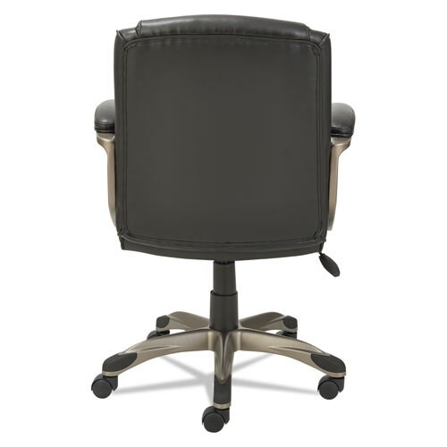 Alera Veon Series Low-back Leather Task Chair, Supports Up To 275 Lbs., Black Seat/black Back, Graphite Base Alera Veon Series Low-back Leather Task Chair, Supports Up To 275 Lbs., Black Seat/black Back, Graphite Base