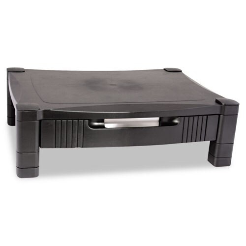 Height-adjustable Stand With Drawer, 17 X 13 1/4 X 3 To 6 1/2, Black Height-adjustable Stand With Drawer, 17 X 13 1/4 X 3 To 6 1/2, Black