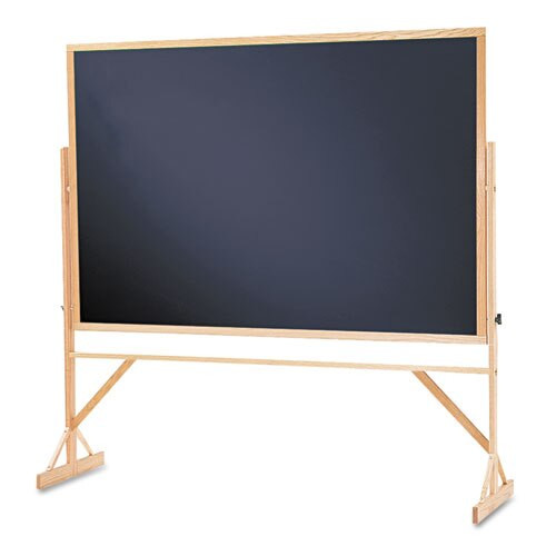 Reversible Chalkboard, 72 X 48, Black Surface, Oak Frame Reversible Chalkboard, 72 X 48, Black Surface, Oak Frame