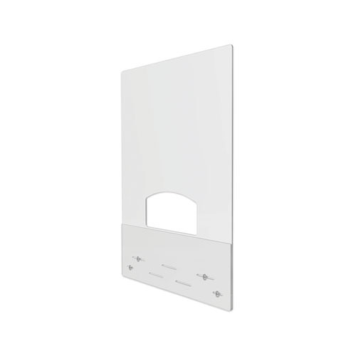 Mounting Safety Barrier With Pass Thru, 31.5" X 38", Polycarbonate, Clear, 2/carton Mounting Safety Barrier With Pass Thru, 31.5" X 38", Polycarbonate, Clear, 2/carton
