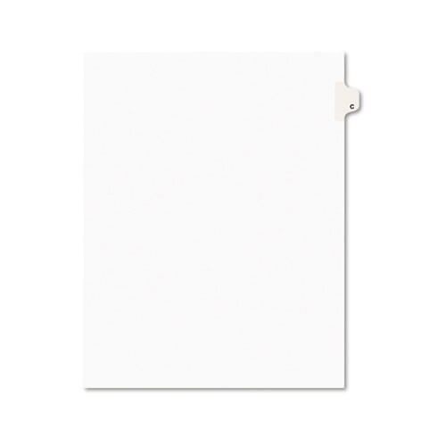 Preprinted Legal Exhibit Side Tab Index Dividers, Avery Style, 26-tab, C, 11 X 8.5, White, 25/pack Preprinted Legal Exhibit Side Tab Index Dividers, Avery Style, 26-tab, C, 11 X 8.5, White, 25/pack