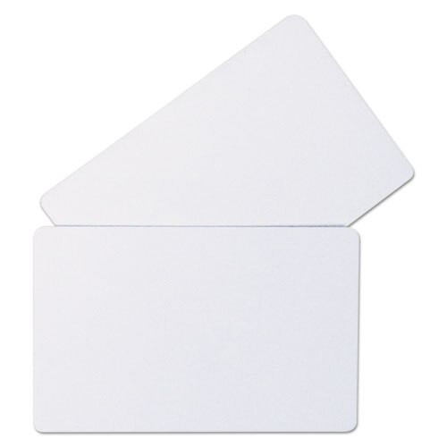 Pvc Id Badge Card, 3 3/8 X 2 1/8, White, 100/pack