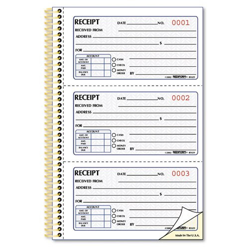 Money Receipt Book, 5 X 2 3/4, Two-part Carbonless, 225 Sets/book Money Receipt Book, 5 X 2 3/4, Two-part Carbonless, 225 Sets/book