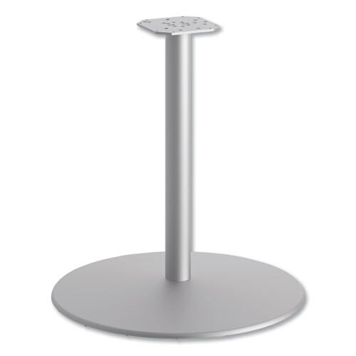 Between Round Disc Base For 42" Table Tops, Textured Silver Between Round Disc Base For 42" Table Tops, Textured Silver
