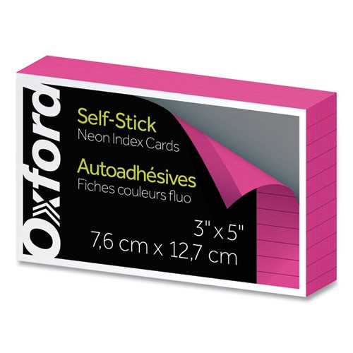 Self-stick Index Cards, 3 X 5, Pink, 100/pack Self-stick Index Cards, 3 X 5, Pink, 100/pack