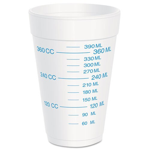 Graduated Foam Cup, 16 Ounces, 25 Per Pack, 40 Packs/carton