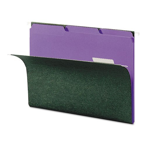 Interior File Folders, 1/3-cut Tabs, Letter Size, Purple, 100/box Interior File Folders, 1/3-cut Tabs, Letter Size, Purple, 100/box