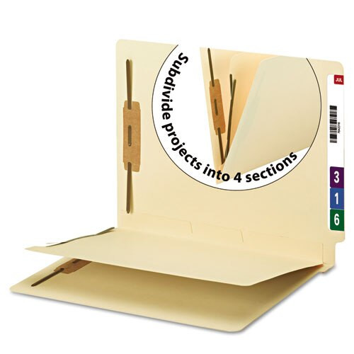 Fastener Folder W/ Divider, 1 Divider, Letter Size, Manila, 50/box Fastener Folder W/ Divider, 1 Divider, Letter Size, Manila, 50/box