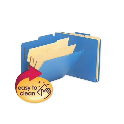 Six-section Poly Classification Folders, 2 Dividers, Letter Size, Blue, 10/box Six-section Poly Classification Folders, 2 Dividers, Letter Size, Blue, 10/box