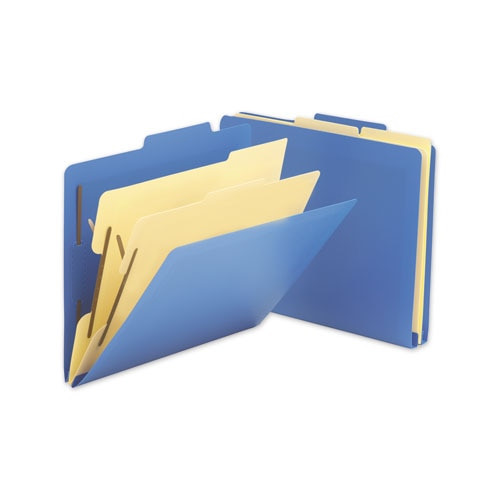 Six-section Poly Classification Folders, 2 Dividers, Letter Size, Blue, 10/box Six-section Poly Classification Folders, 2 Dividers, Letter Size, Blue, 10/box