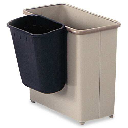 Paper Pitch Recycling Bin, Rectangular, Polyethylene, 1.75 Gal, Black Paper Pitch Recycling Bin, Rectangular, Polyethylene, 1.75 Gal, Black