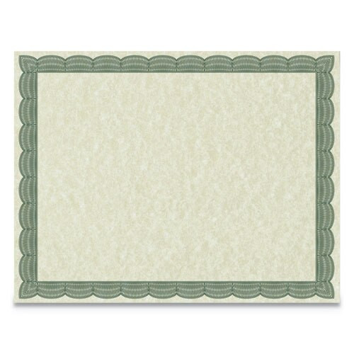 Parchment Certificates, Vintage, 8 1/2 X 11, Copper W/ Copper Border, 50/pack