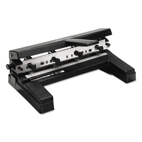 40-sheet Two-to-four-hole Adjustable Punch, 9/32" Holes, Black 40-sheet Two-to-four-hole Adjustable Punch, 9/32" Holes, Black