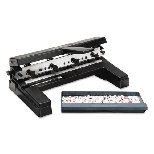 40-sheet Two-to-four-hole Adjustable Punch, 9/32" Holes, Black 40-sheet Two-to-four-hole Adjustable Punch, 9/32" Holes, Black