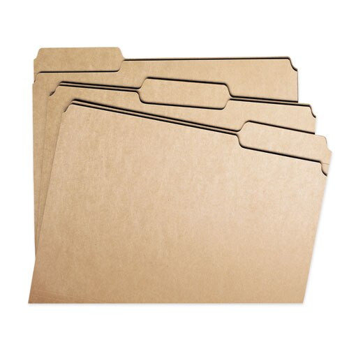Heavyweight Kraft File Folders, 1/3-cut Tabs, Letter Size, 17 Pt. Kraft, 50/box Heavyweight Kraft File Folders, 1/3-cut Tabs, Letter Size, 17 Pt. Kraft, 50/box