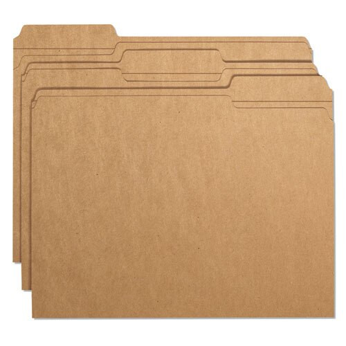 Heavyweight Kraft File Folders, 1/3-cut Tabs, Letter Size, 17 Pt. Kraft, 50/box Heavyweight Kraft File Folders, 1/3-cut Tabs, Letter Size, 17 Pt. Kraft, 50/box