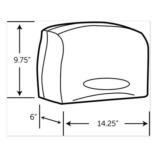 Essential Coreless Jumbo Roll Tissue Dispenser,14 3/10 X 5 9/10 X 9 4/5,white Essential Coreless Jumbo Roll Tissue Dispenser,14 3/10 X 5 9/10 X 9 4/5,white